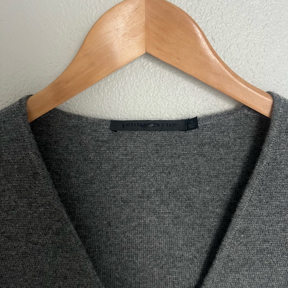 Jenni Kayne Chelsea Cardigan Grey Derby Wool & Cashmere Size Small - Picture 6 of 8